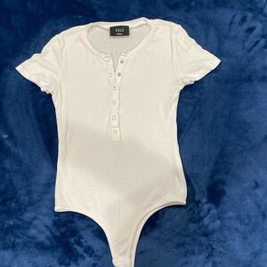 VICI White Bodysuit. Size: Small